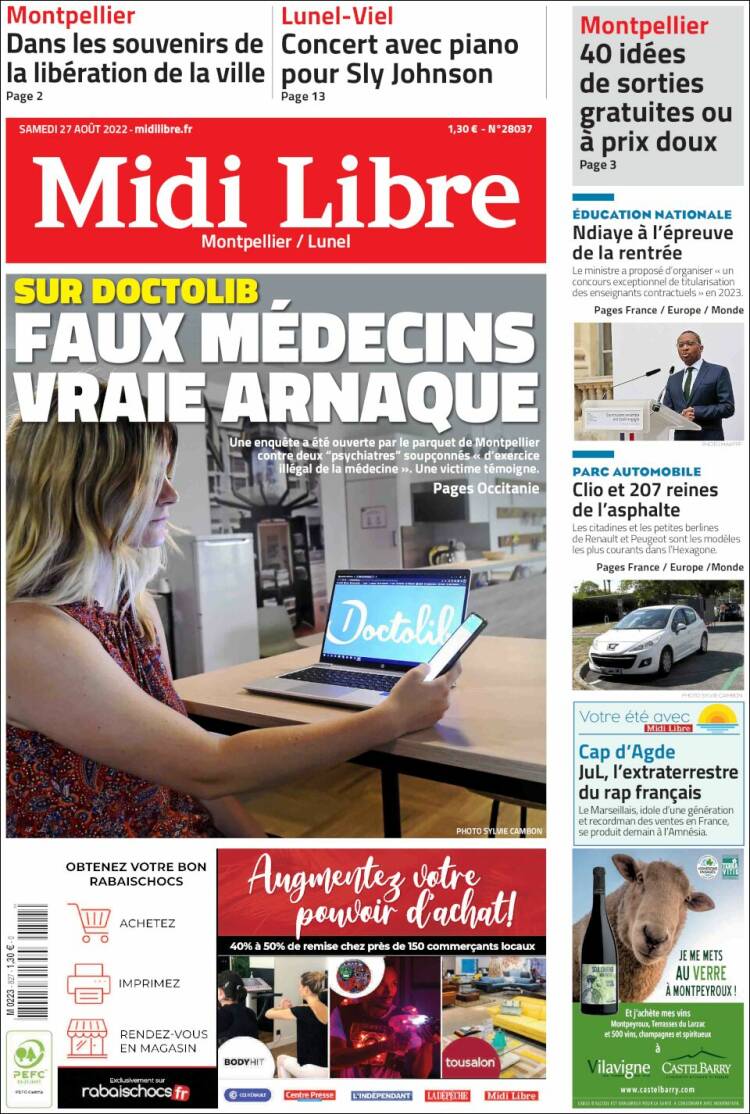 Portada de Midi Libre (France)
