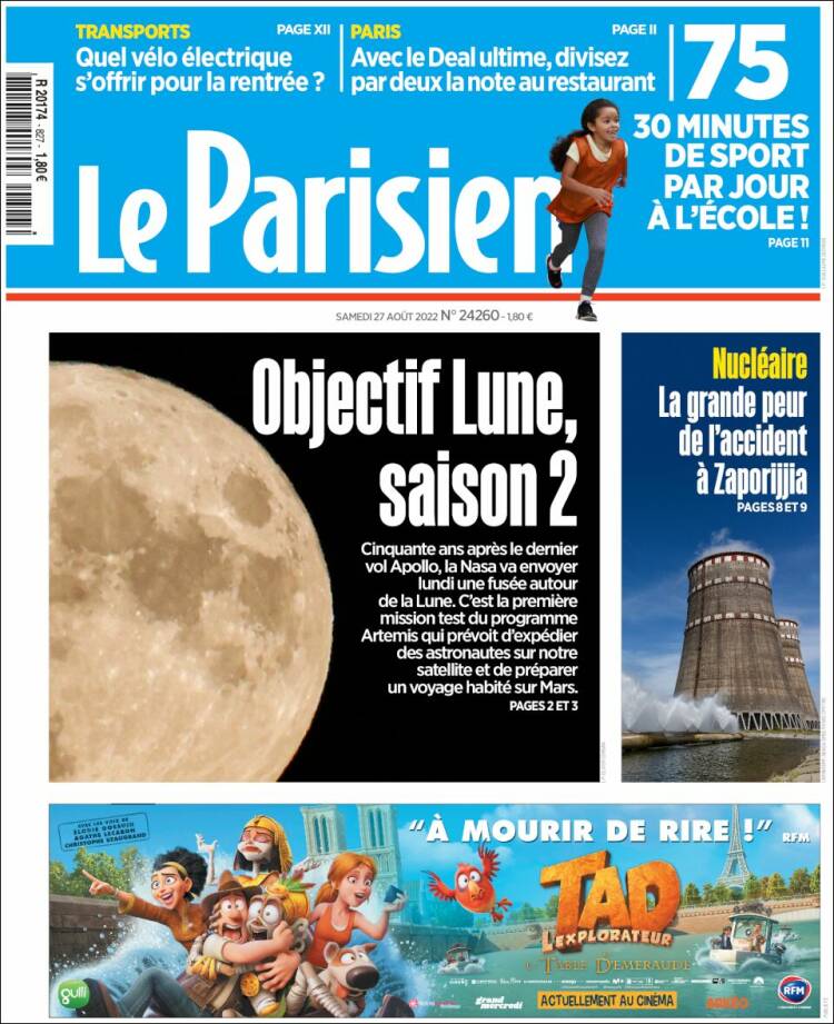 Portada de Le Parisien (France)