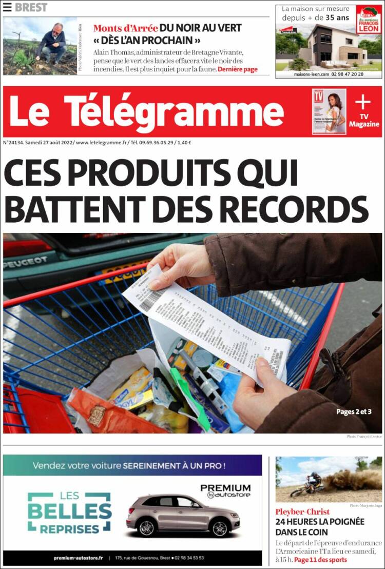 Portada de Télégramme (France)