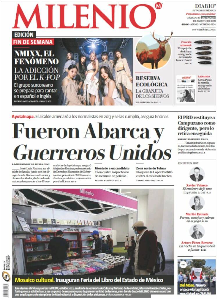 Portada de Milenio - Estado de México (México)