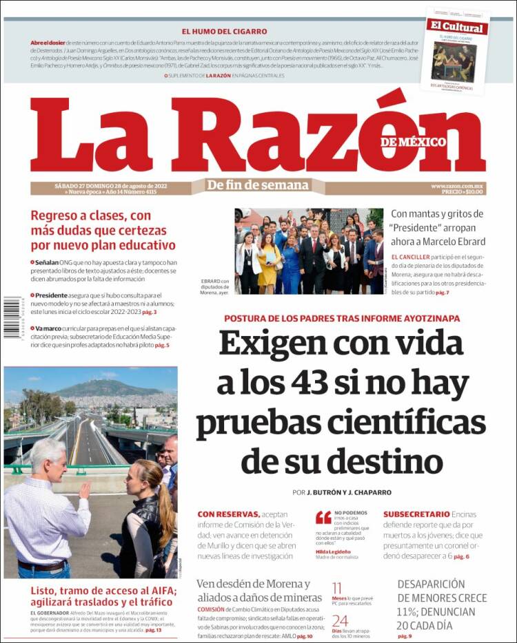 Portada de La Razón (México)