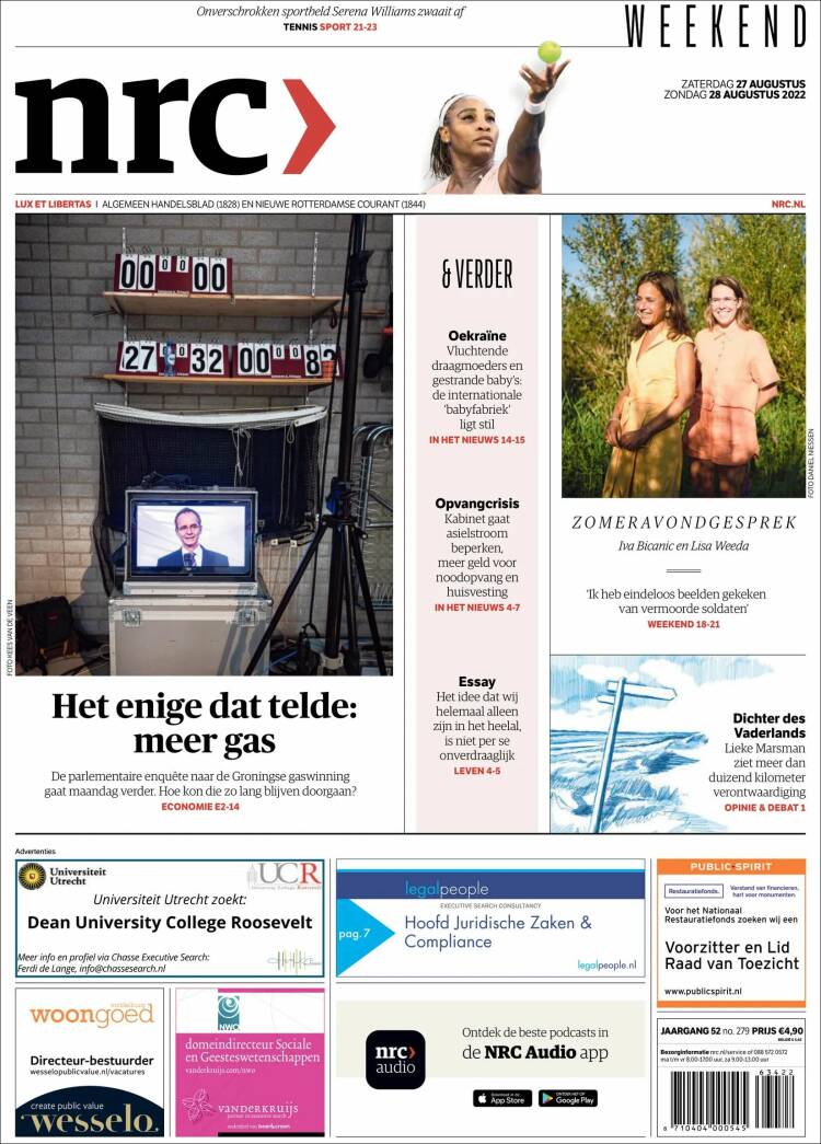 Portada de NRC Handelsblad (Pa&iacute;ses Bajos)