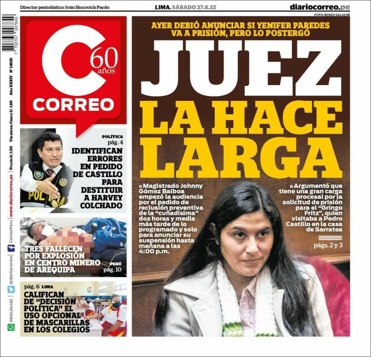 Portada de Diario Correo (Per&uacute;)