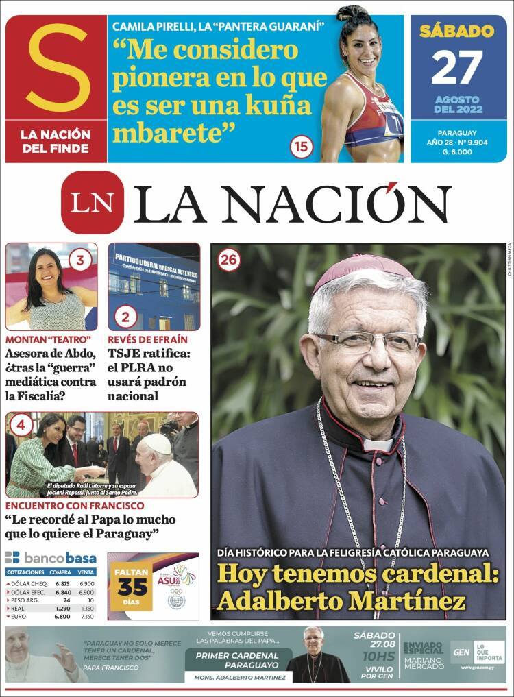 Portada de La Nación (Paraguay)