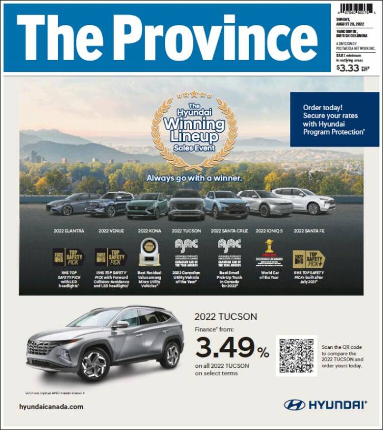 Portada de The Province (Canadá)