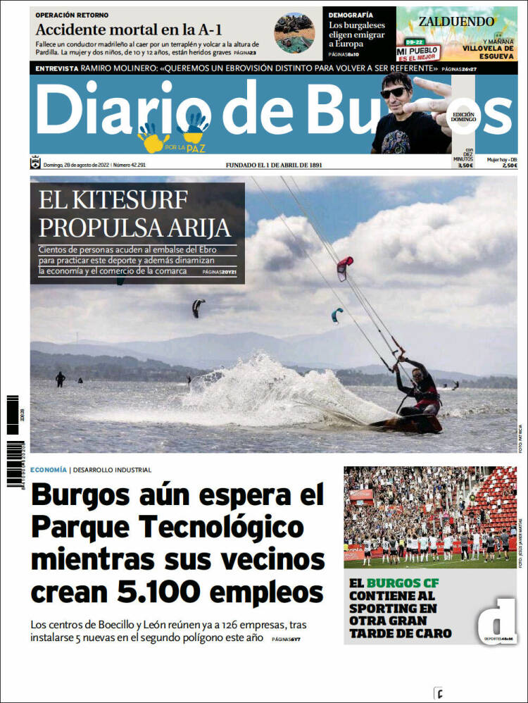 Portada de Diario de Burgos (España)