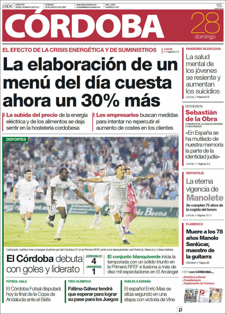 Portada de Diario de Córdoba (España)