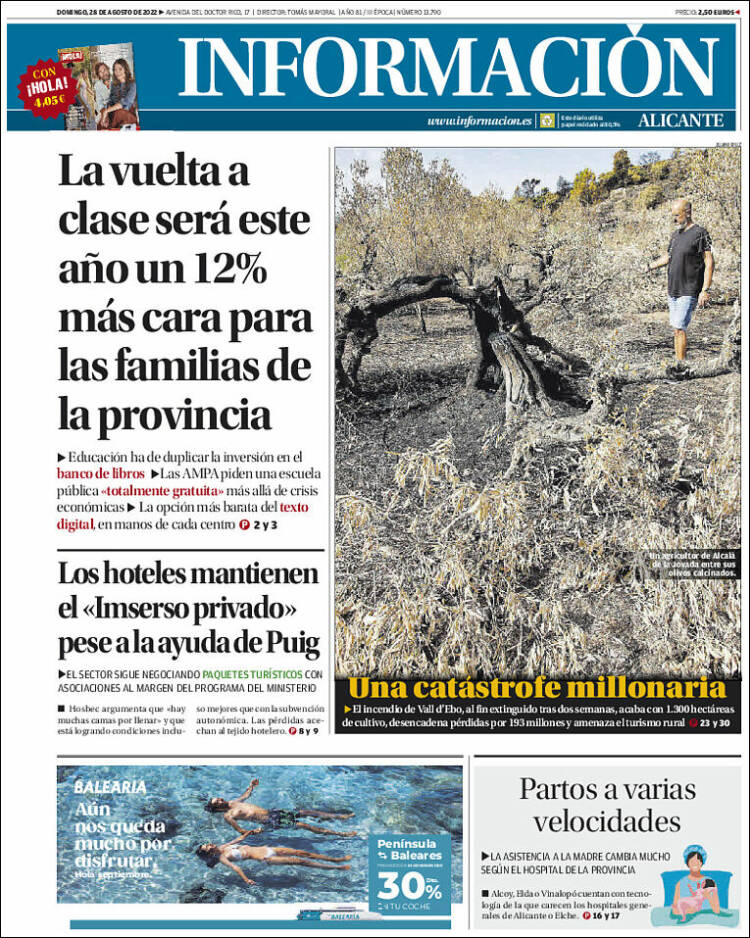 Portada de Diario Información (España)