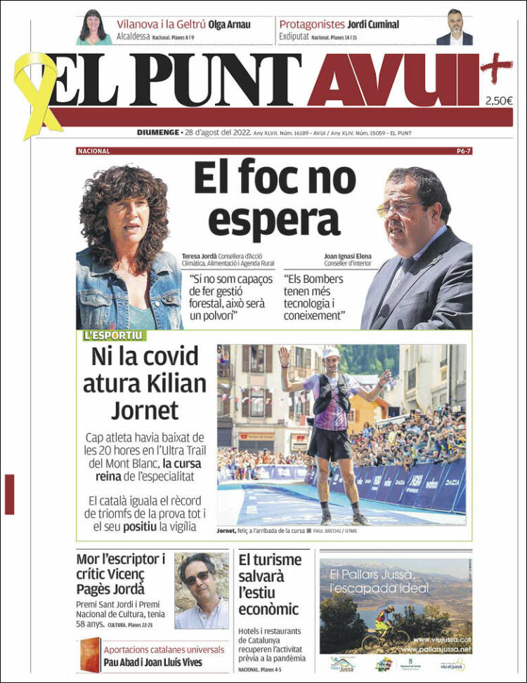 Portada de El Punt Avui (España)