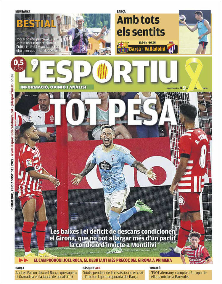 Portada de L'Esportiu : Girona (España)