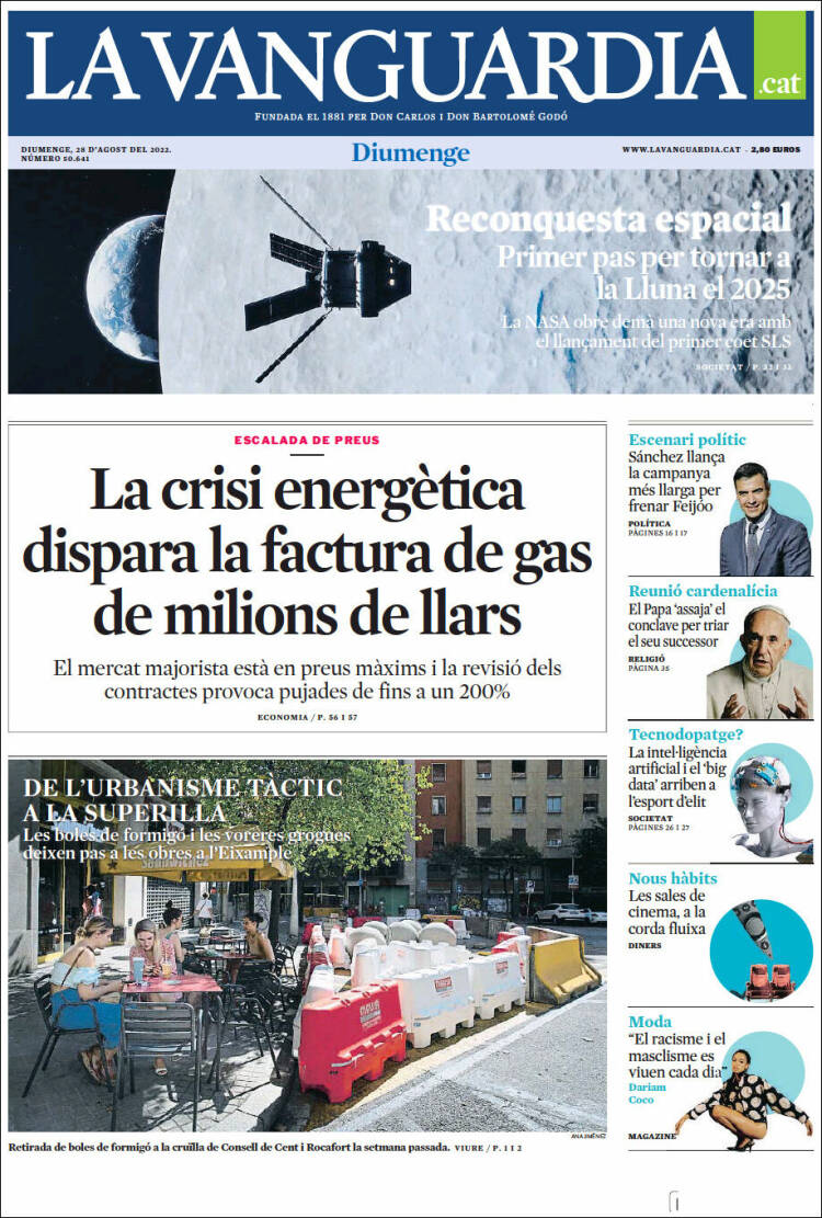 Portada de La Vanguardia (España)