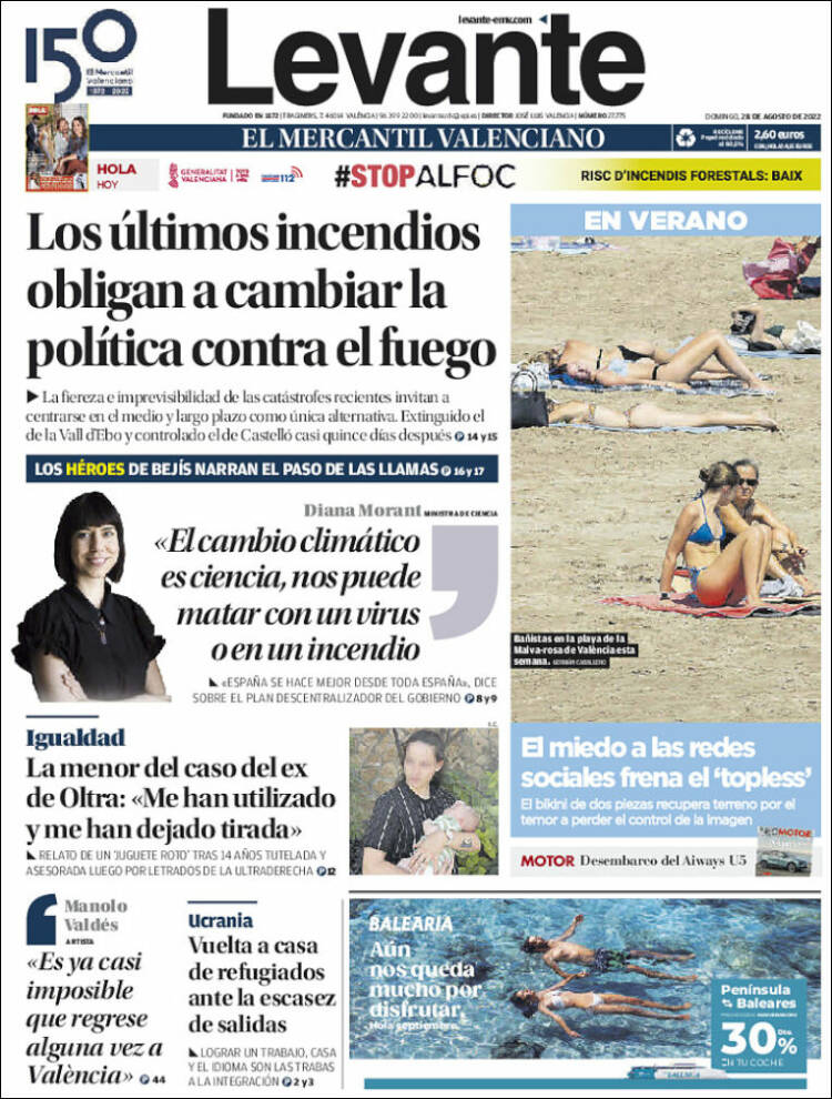 Portada de Levante (España)