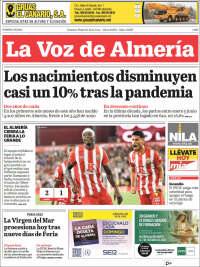 Portada de La Voz de Almería (España)
