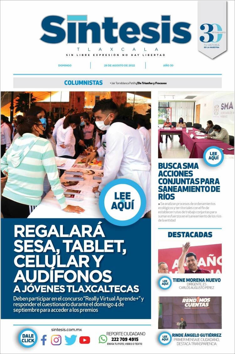 Portada de Síntesis de Tlaxcala (México)