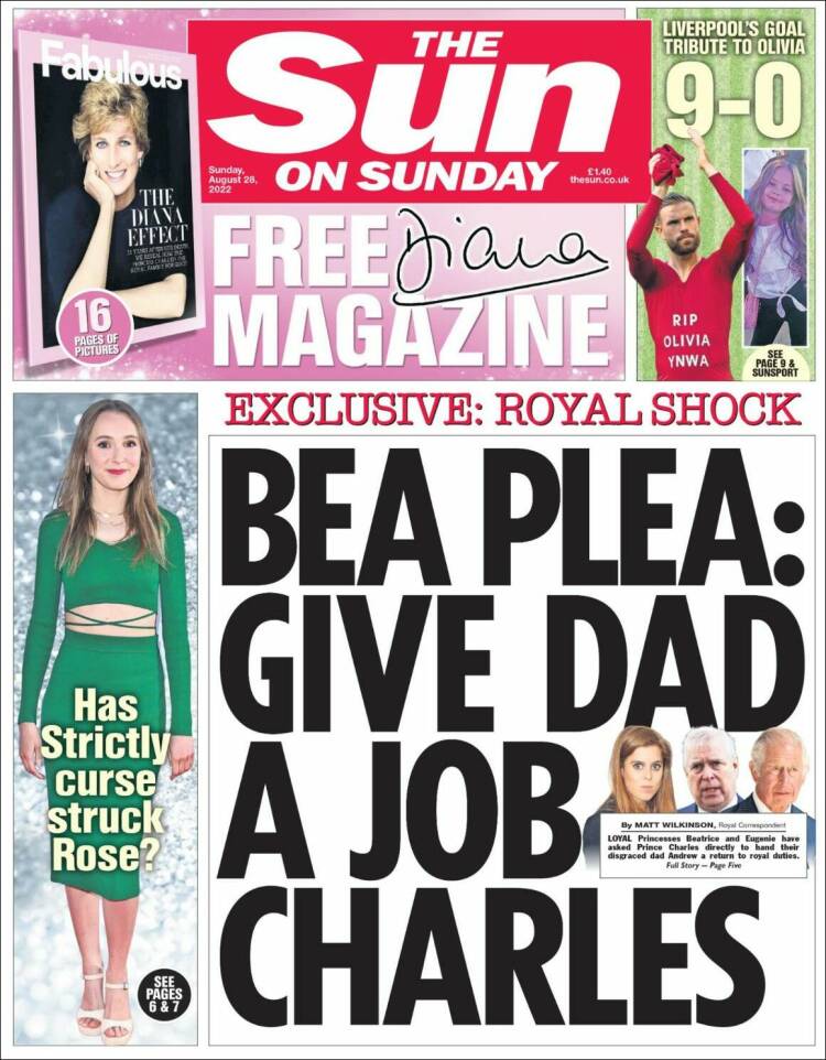 Portada de The Sun (Royaume-Uni)