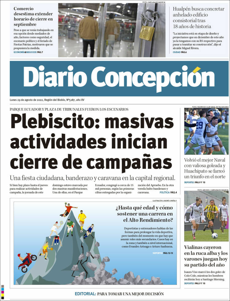 Portada de Diario de Concepción (Chile)