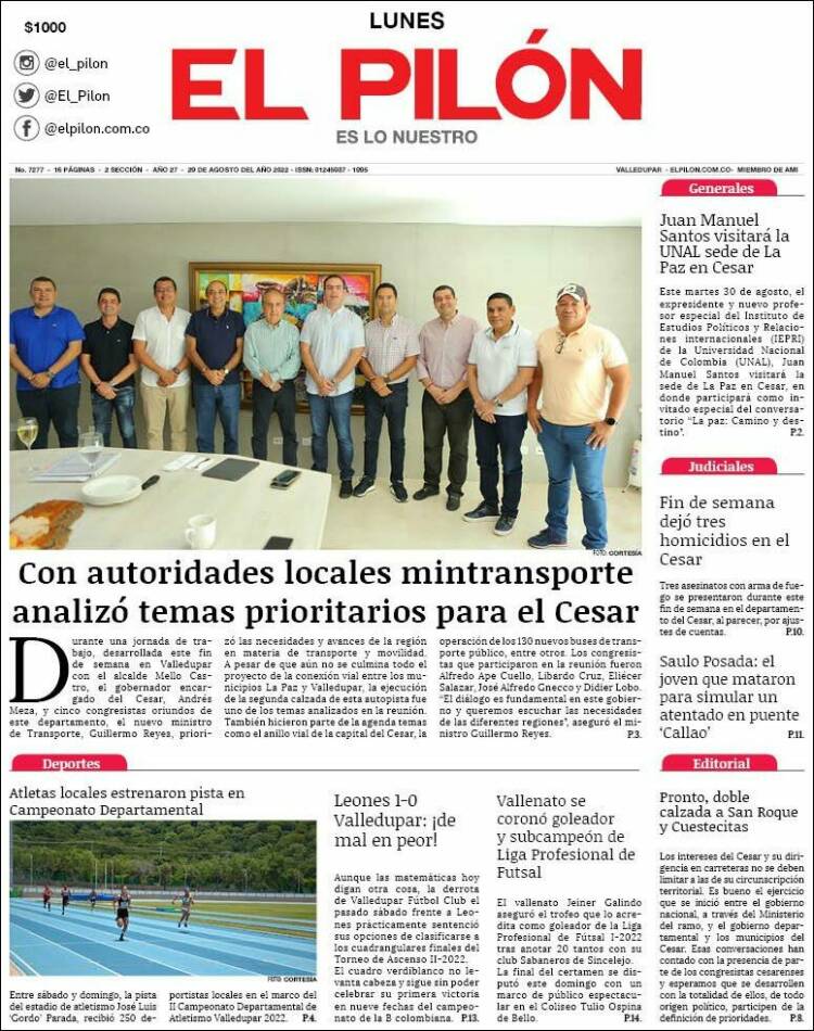 Portada de El Pilón (Colombia)