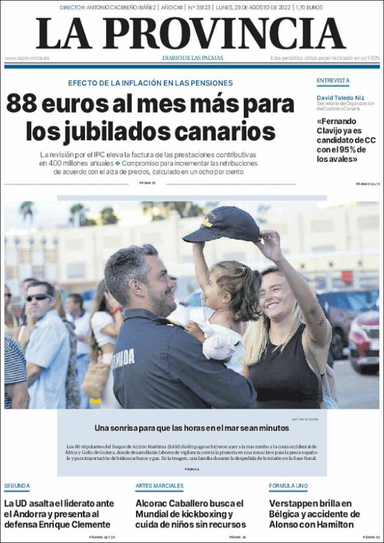 Portada de La Provincia (España)