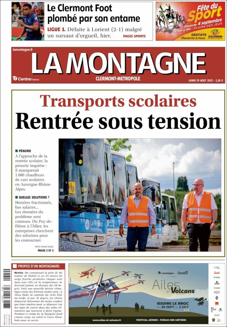 Portada de La Montagne (Francia)