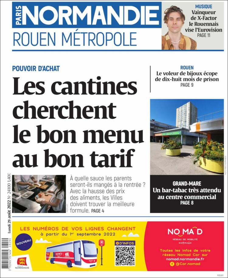 Portada de Paris Normandie (Francia)