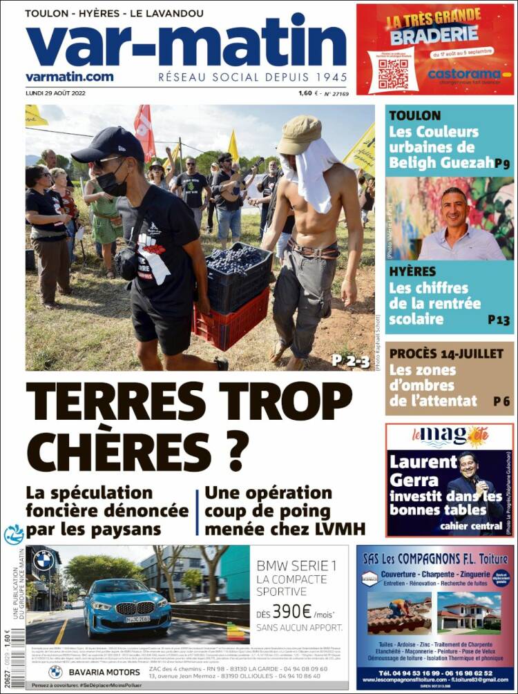 Portada de Var-Matin (Francia)