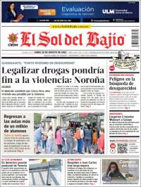 Portada de El Sol del Bajio (M&eacute;xico)