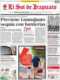 Portada de El Sol de Irapuato (M&eacute;xico)