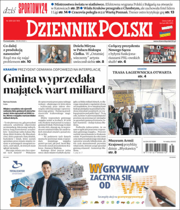 Portada de Dziennik (Polonia)