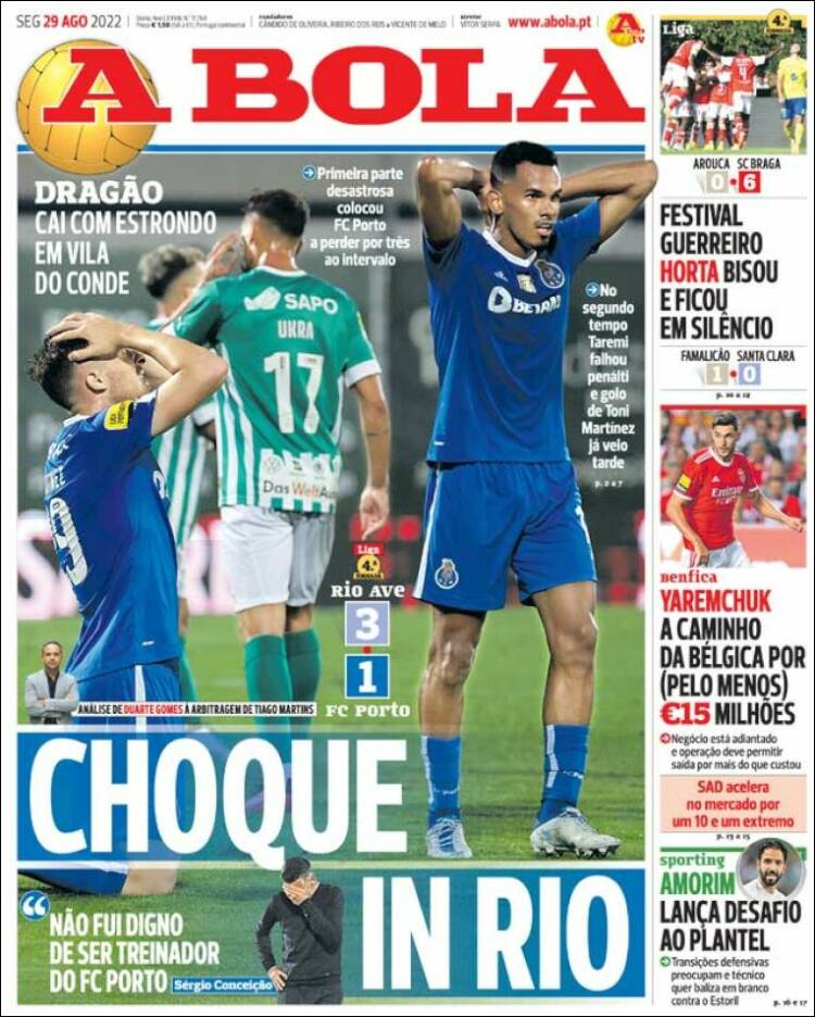 Portada de A Bola (Portugal)