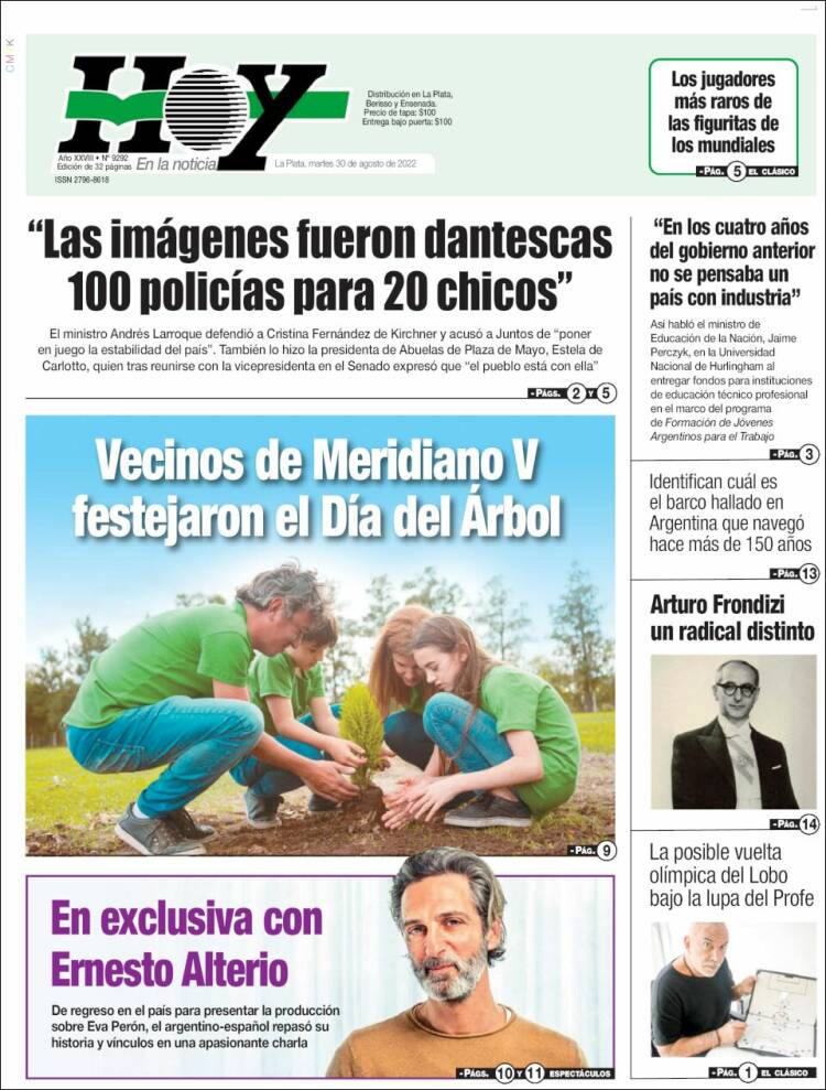 Portada de Diario Hoy (Argentine)