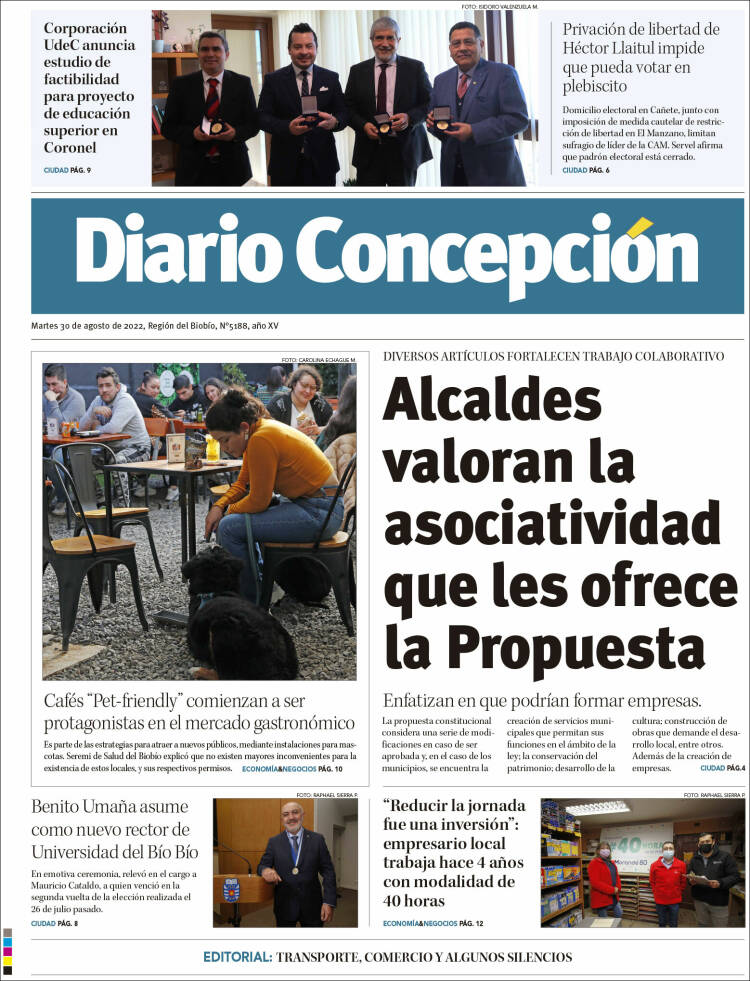 Portada de Diario de Concepción (Chile)