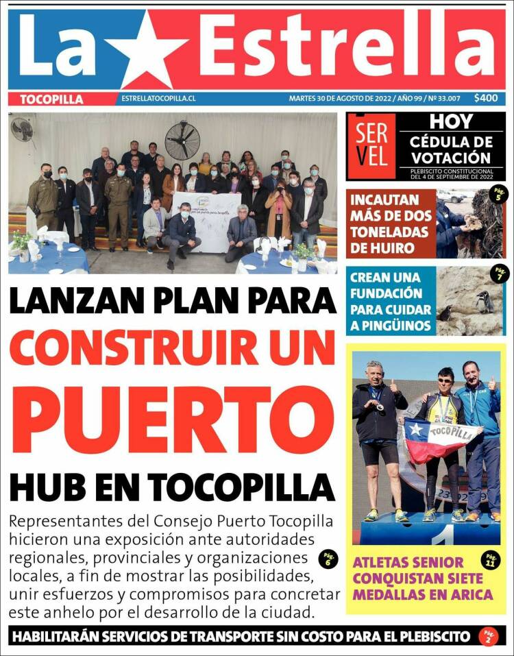 Portada de La Estrella de Tocopilla (Chile)