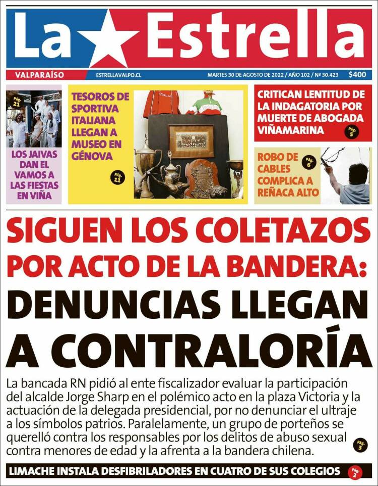Portada de Estrella de Valparaiso (Chile)