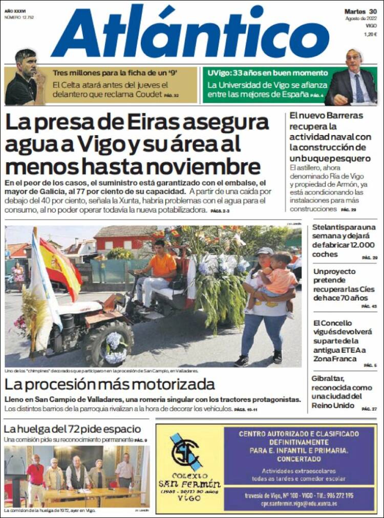 Portada de Atlántico Diario (España)