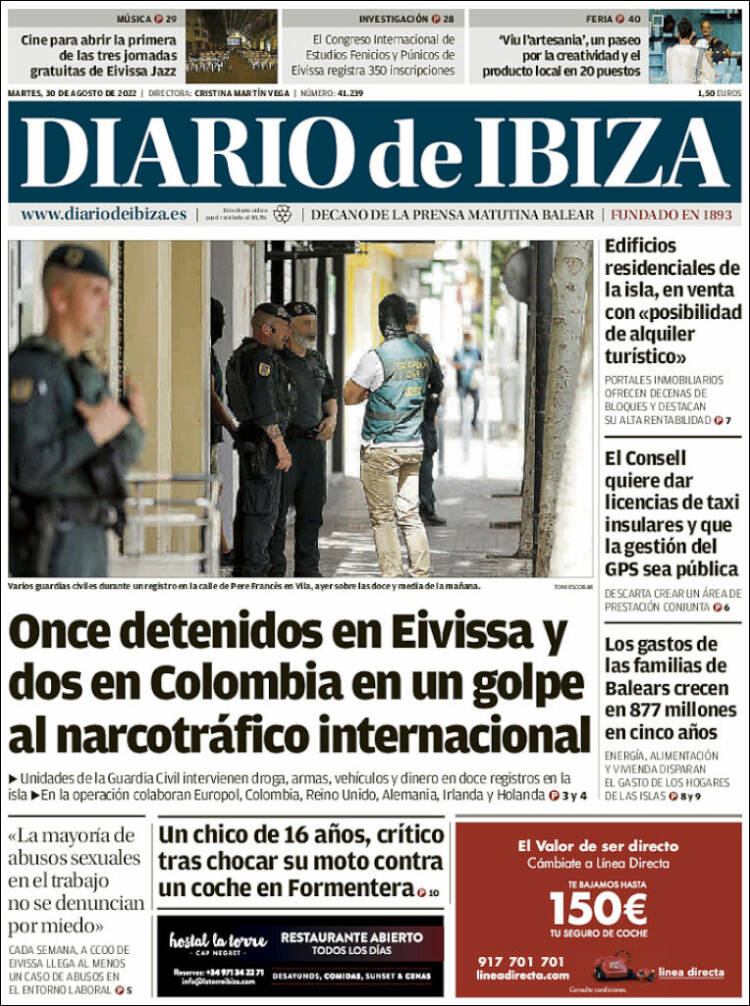 Portada de Diario de Ibiza (España)