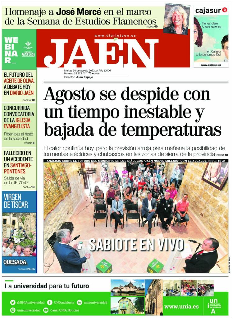 Portada de Diario Jaén (España)