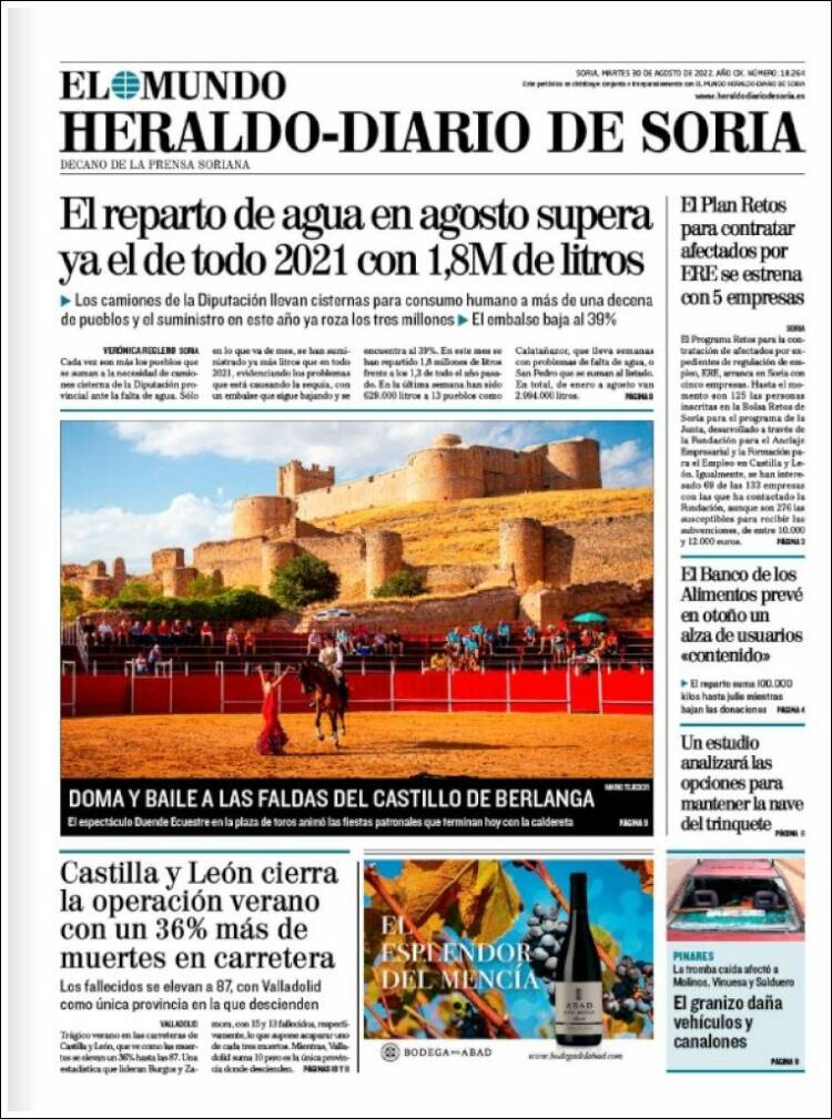 Portada de Diario de Soria (España)