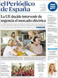 Portada de El Periódico de España (España)