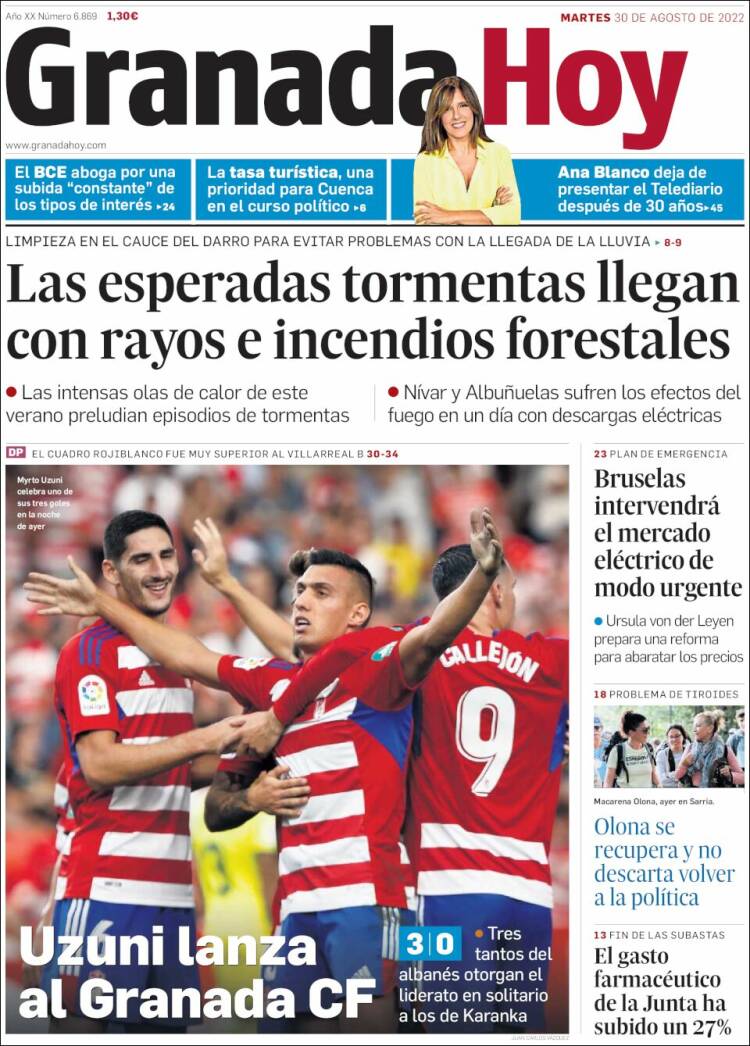 Portada de Granada Hoy (España)