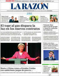 Portada de La Razón (España)