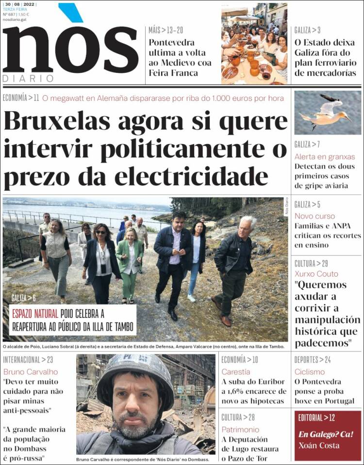 Portada de Nòs Diario (España)