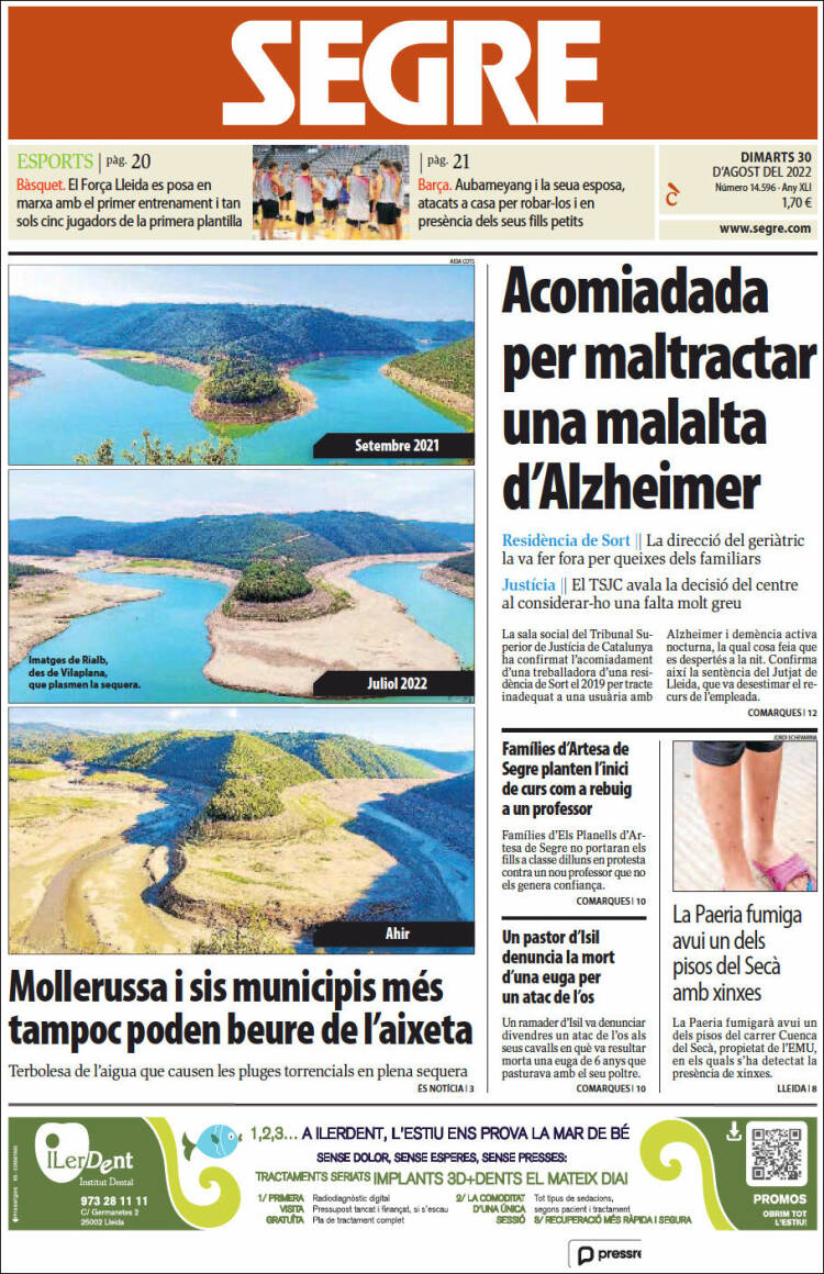Portada de Segre (España)
