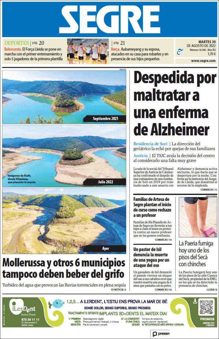 Portada de Segre  (España)