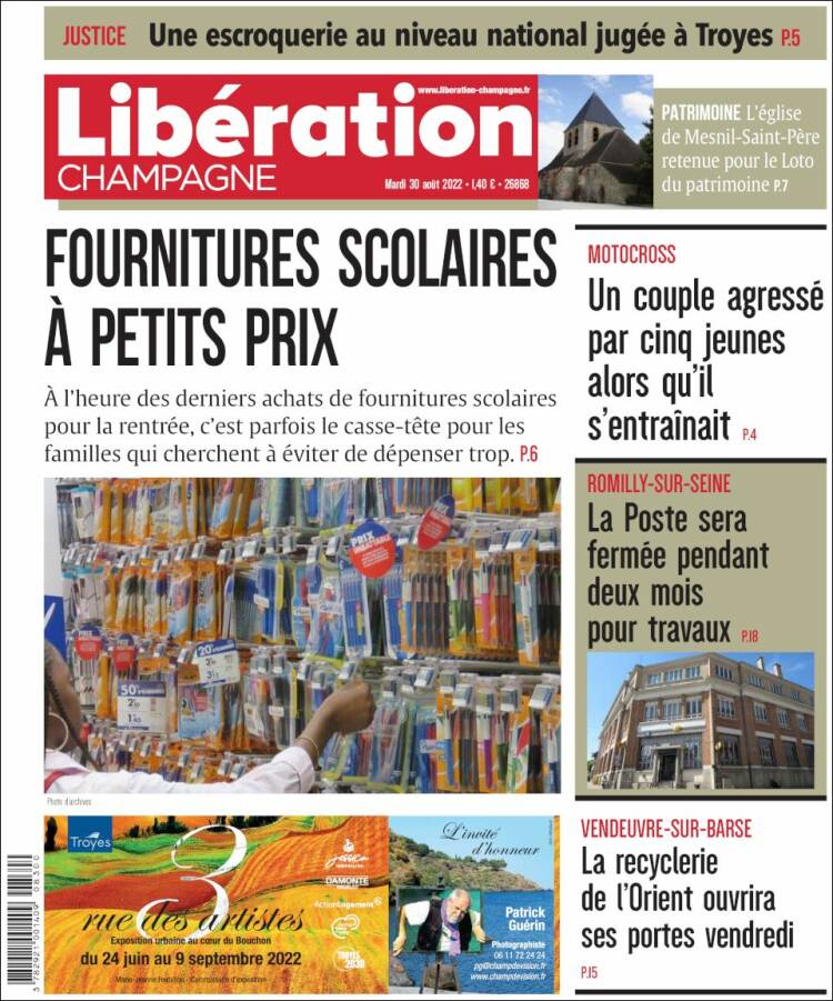 Portada de Libération Champagne (France)