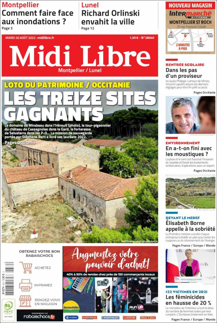 Portada de Midi Libre (France)