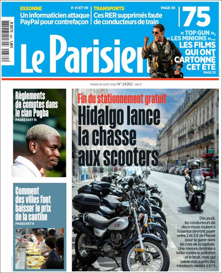 Portada de Le Parisien (France)