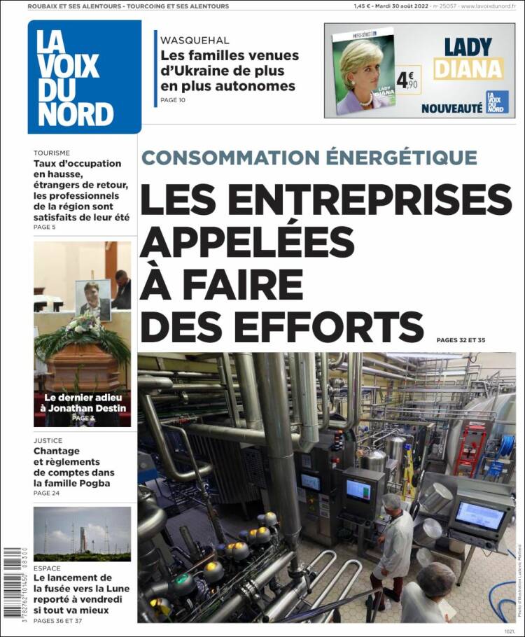 Portada de La Voix du Nord (France)