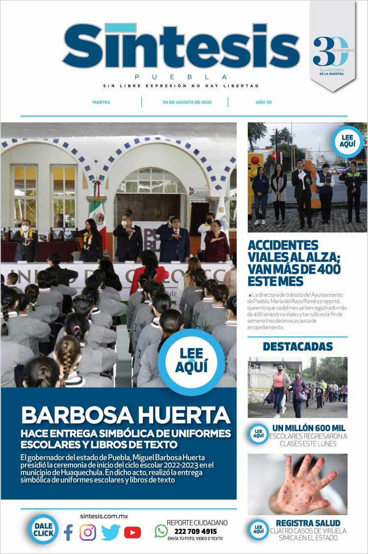 Portada de Síntesis - Puebla (Mexique)