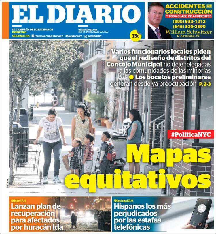 Portada de El Diario NY (USA)