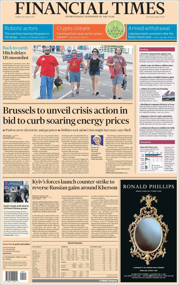 Portada de Financial Times - USA (États-Unis)